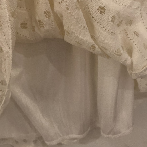 Molly Bracken Off White Mini Laced Dress Short Sleeves - Picture 8 of 10